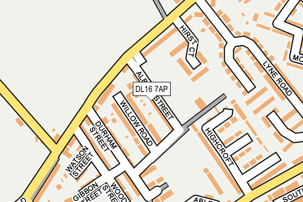 DL16 7AP map - OS OpenMap – Local (Ordnance Survey)