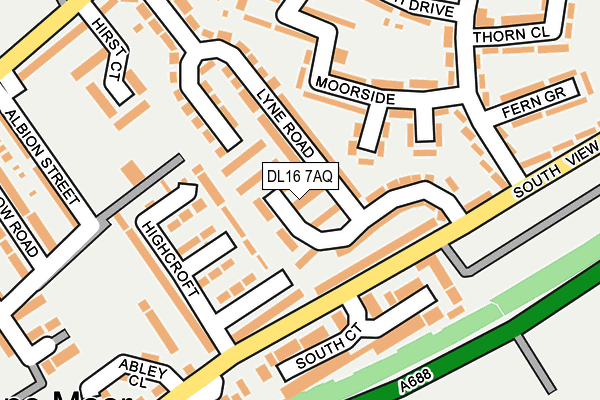 DL16 7AQ map - OS OpenMap – Local (Ordnance Survey)