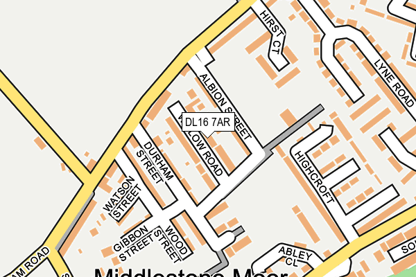 DL16 7AR map - OS OpenMap – Local (Ordnance Survey)