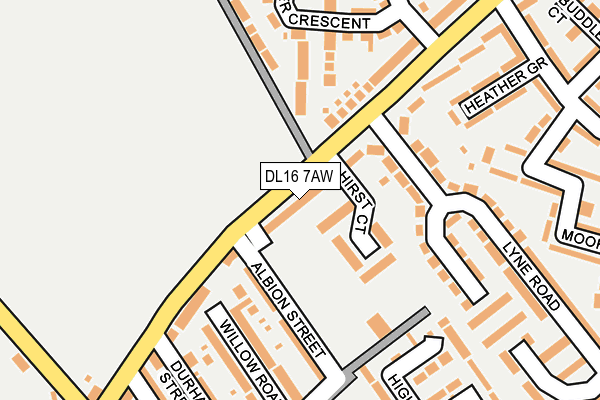 DL16 7AW map - OS OpenMap – Local (Ordnance Survey)