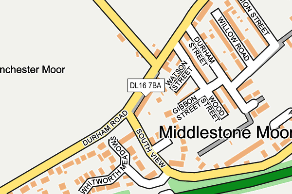 DL16 7BA map - OS OpenMap – Local (Ordnance Survey)
