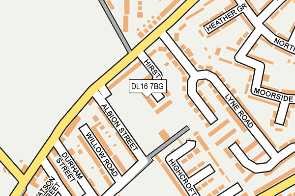 DL16 7BG map - OS OpenMap – Local (Ordnance Survey)