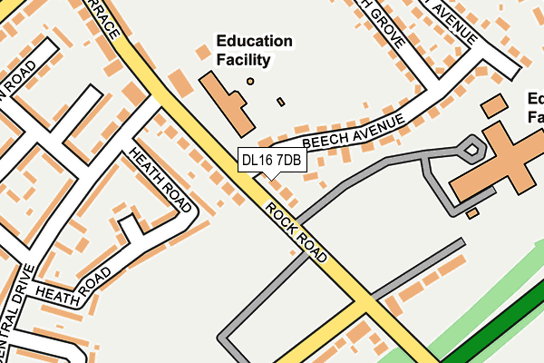 DL16 7DB map - OS OpenMap – Local (Ordnance Survey)