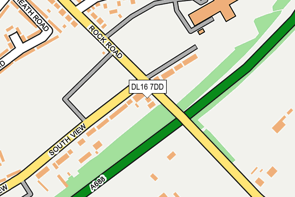 DL16 7DD map - OS OpenMap – Local (Ordnance Survey)