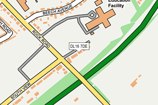 DL16 7DE map - OS OpenMap – Local (Ordnance Survey)
