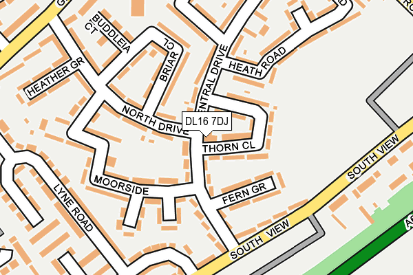 DL16 7DJ map - OS OpenMap – Local (Ordnance Survey)