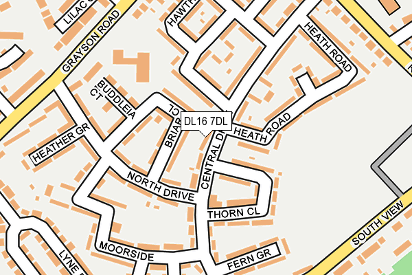 DL16 7DL map - OS OpenMap – Local (Ordnance Survey)