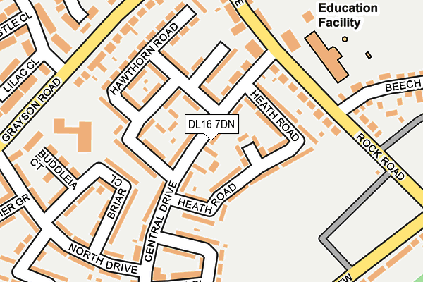 DL16 7DN map - OS OpenMap – Local (Ordnance Survey)