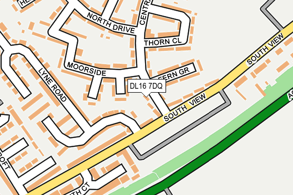 DL16 7DQ map - OS OpenMap – Local (Ordnance Survey)