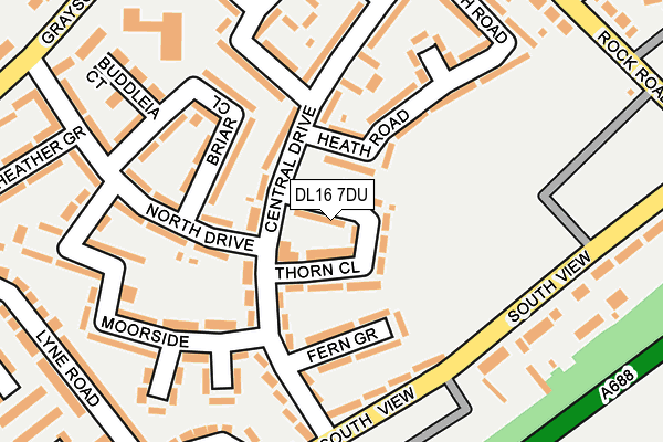 DL16 7DU map - OS OpenMap – Local (Ordnance Survey)