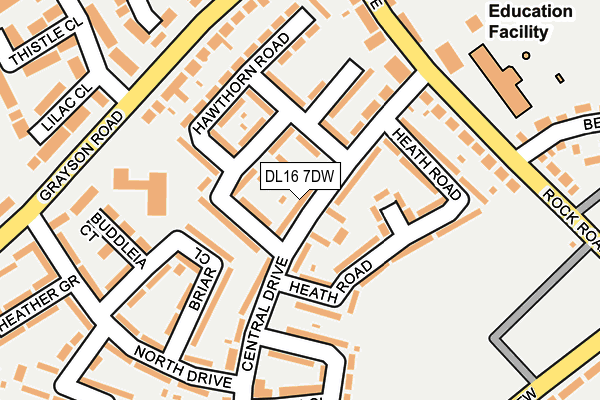 DL16 7DW map - OS OpenMap – Local (Ordnance Survey)