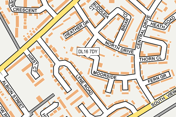 DL16 7DY map - OS OpenMap – Local (Ordnance Survey)
