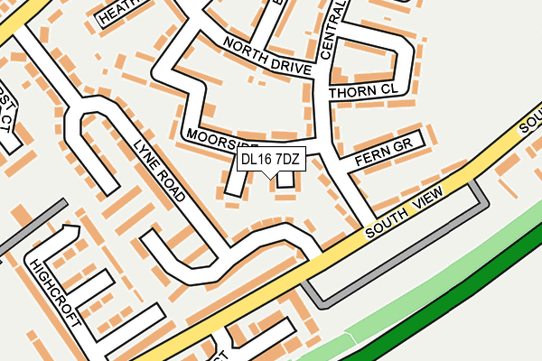 DL16 7DZ map - OS OpenMap – Local (Ordnance Survey)