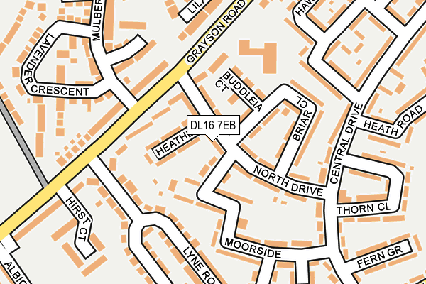 DL16 7EB map - OS OpenMap – Local (Ordnance Survey)