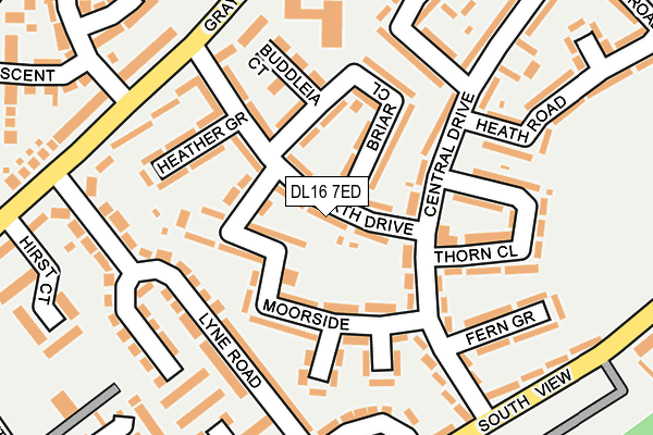 DL16 7ED map - OS OpenMap – Local (Ordnance Survey)