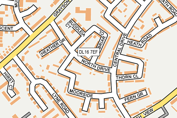 DL16 7EF map - OS OpenMap – Local (Ordnance Survey)