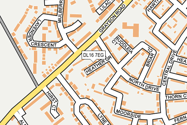 DL16 7EG map - OS OpenMap – Local (Ordnance Survey)