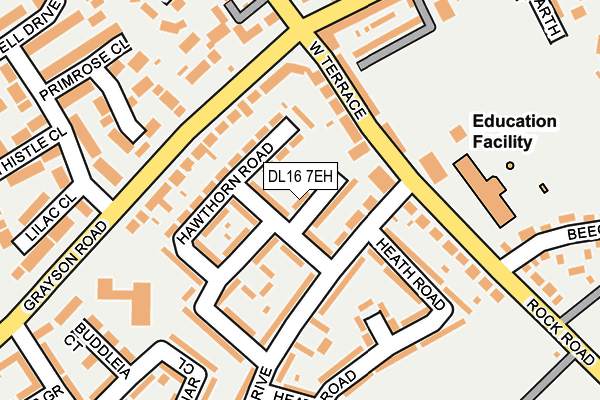 DL16 7EH map - OS OpenMap – Local (Ordnance Survey)