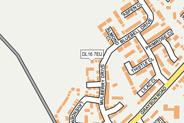 DL16 7EU map - OS OpenMap – Local (Ordnance Survey)