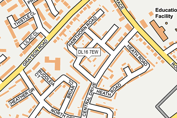 DL16 7EW map - OS OpenMap – Local (Ordnance Survey)