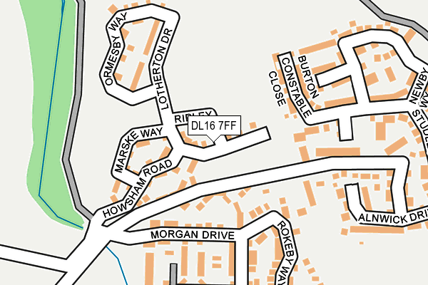 DL16 7FF map - OS OpenMap – Local (Ordnance Survey)