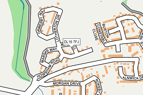 DL16 7FJ map - OS OpenMap – Local (Ordnance Survey)