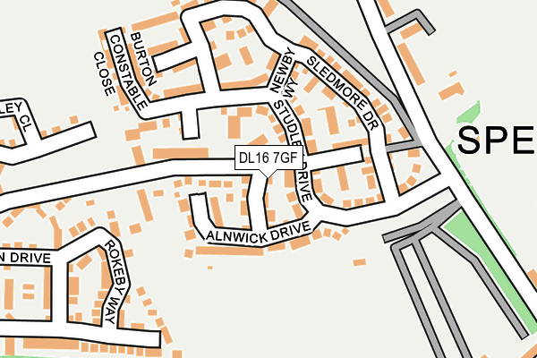 DL16 7GF map - OS OpenMap – Local (Ordnance Survey)
