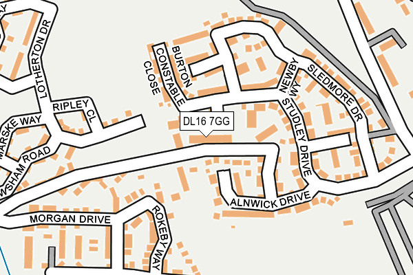 DL16 7GG map - OS OpenMap – Local (Ordnance Survey)