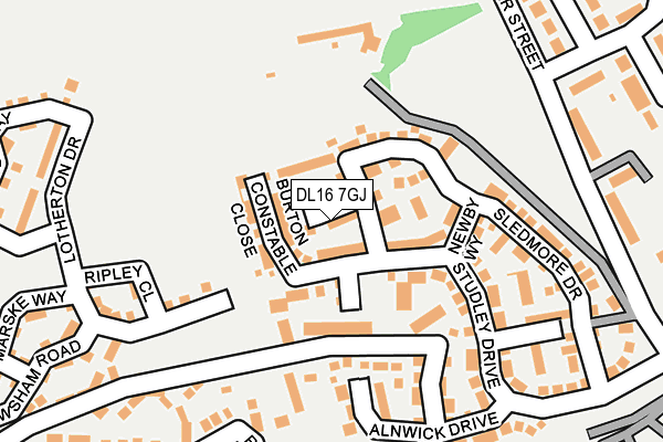 DL16 7GJ map - OS OpenMap – Local (Ordnance Survey)