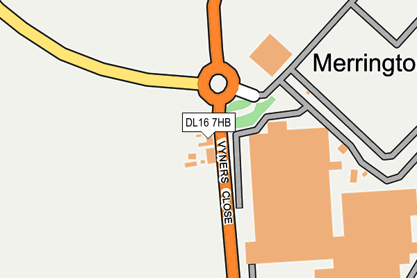 DL16 7HB map - OS OpenMap – Local (Ordnance Survey)