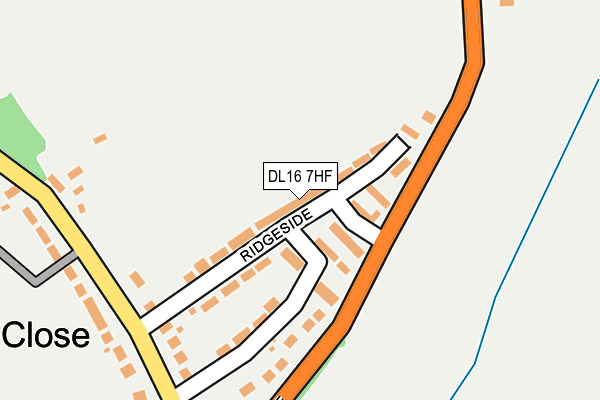 DL16 7HF map - OS OpenMap – Local (Ordnance Survey)