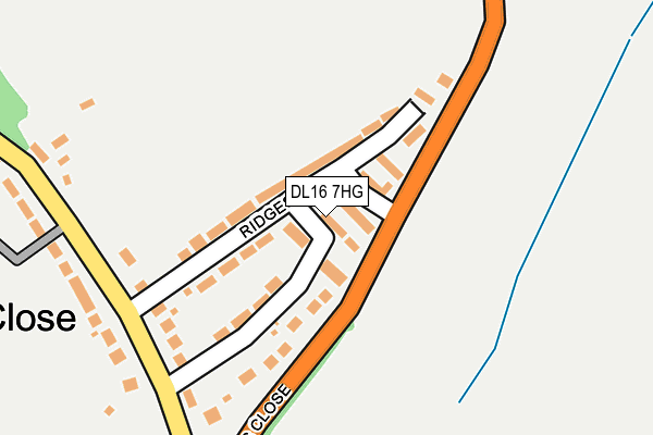 DL16 7HG map - OS OpenMap – Local (Ordnance Survey)