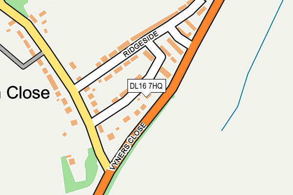 DL16 7HQ map - OS OpenMap – Local (Ordnance Survey)