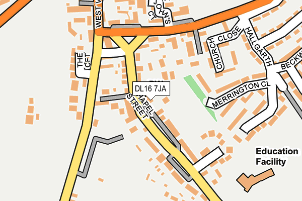 DL16 7JA map - OS OpenMap – Local (Ordnance Survey)