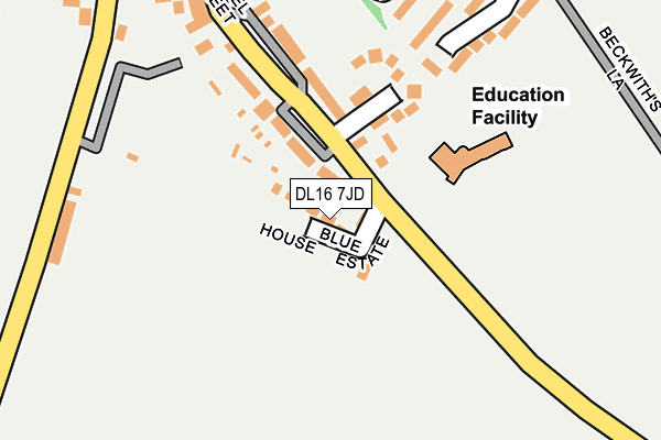 DL16 7JD map - OS OpenMap – Local (Ordnance Survey)