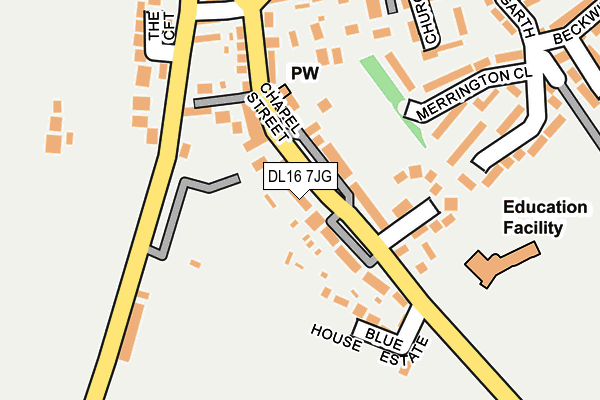 DL16 7JG map - OS OpenMap – Local (Ordnance Survey)