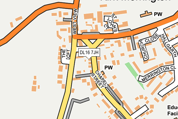 DL16 7JH map - OS OpenMap – Local (Ordnance Survey)