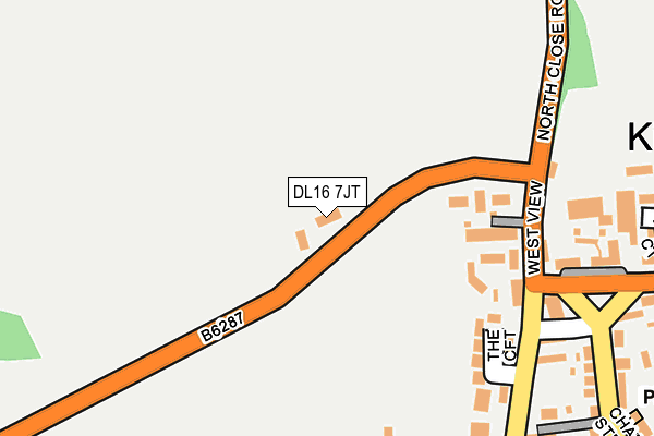 DL16 7JT map - OS OpenMap – Local (Ordnance Survey)