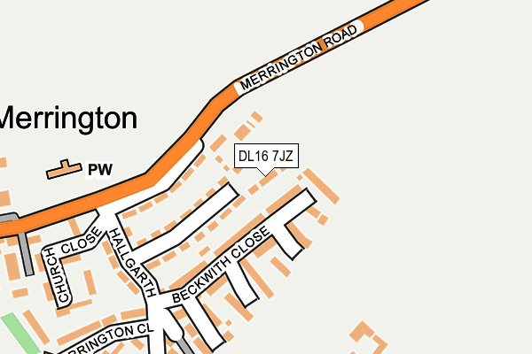 DL16 7JZ map - OS OpenMap – Local (Ordnance Survey)