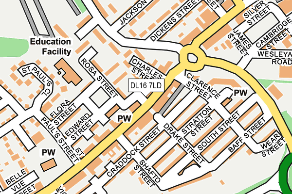DL16 7LD map - OS OpenMap – Local (Ordnance Survey)