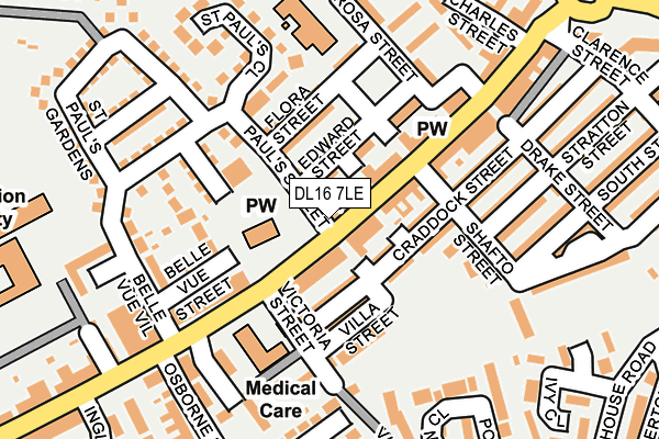 DL16 7LE map - OS OpenMap – Local (Ordnance Survey)