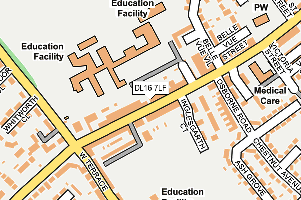 DL16 7LF map - OS OpenMap – Local (Ordnance Survey)