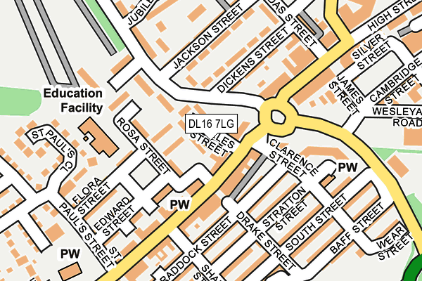 DL16 7LG map - OS OpenMap – Local (Ordnance Survey)