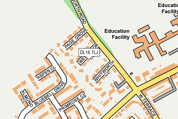 DL16 7LJ map - OS OpenMap – Local (Ordnance Survey)