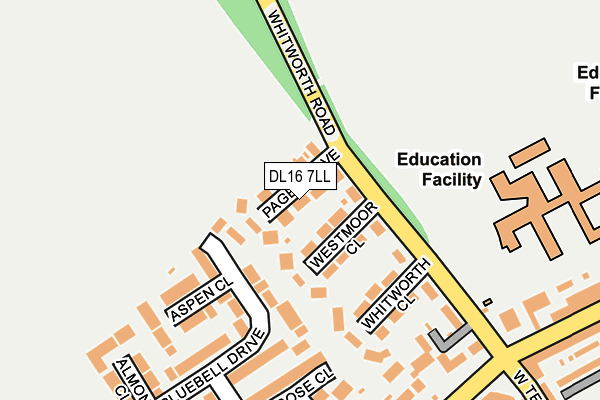 DL16 7LL map - OS OpenMap – Local (Ordnance Survey)