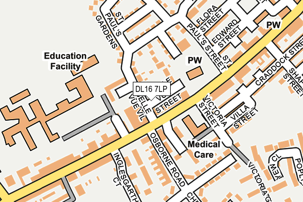 DL16 7LP map - OS OpenMap – Local (Ordnance Survey)