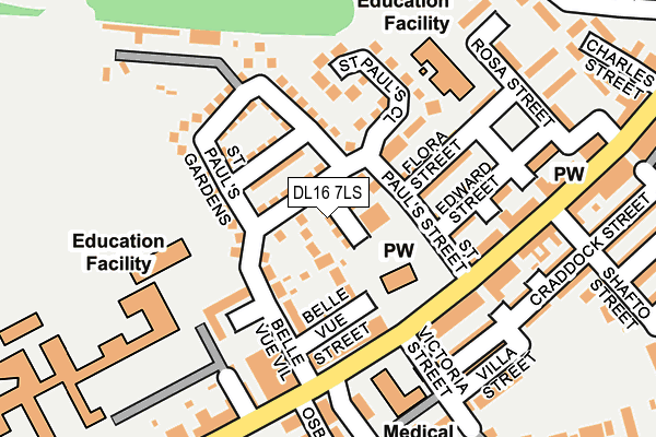 DL16 7LS map - OS OpenMap – Local (Ordnance Survey)