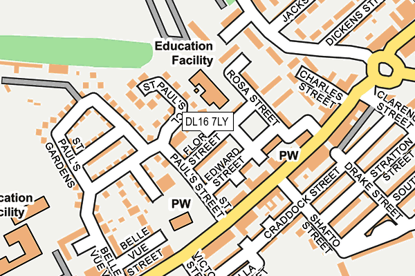 DL16 7LY map - OS OpenMap – Local (Ordnance Survey)