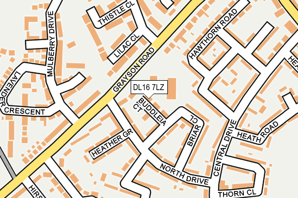 DL16 7LZ map - OS OpenMap – Local (Ordnance Survey)