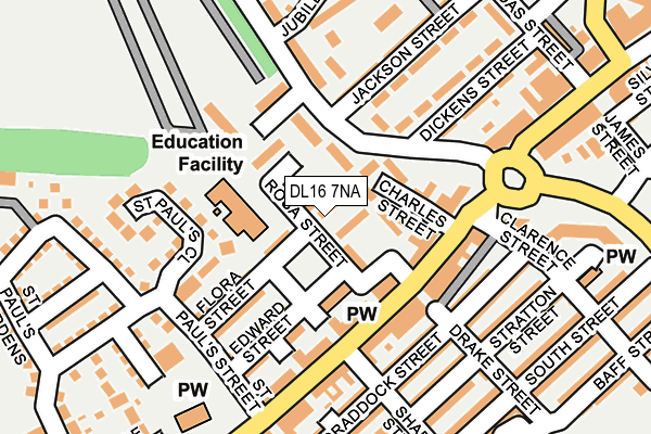 DL16 7NA map - OS OpenMap – Local (Ordnance Survey)